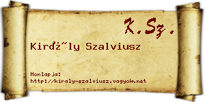 Király Szalviusz névjegykártya